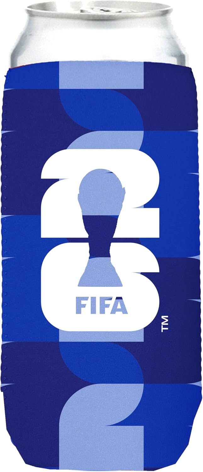 FIFA World Cup Team USA Tonal Insulated 25 oz Can Sleeve - Officially Licensed - Keeps Drinks Cold For Hours - Great Gift For Soccer Fans