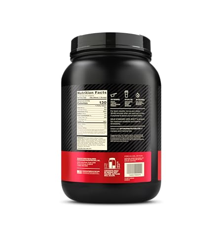 Optimum Nutrition Gold Standard 100% Whey Protein Powder, Vanilla Ice Cream, 1 Pound (Pack of 1)
