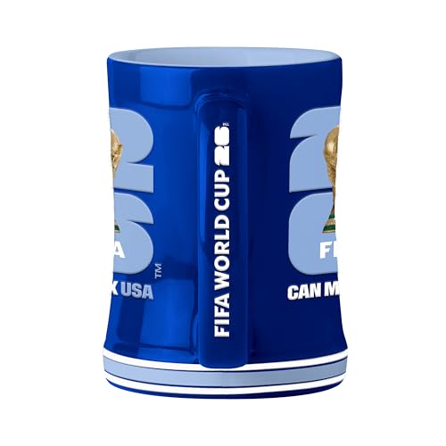 Soccer FIFA World Cup 2026 14oz Sculpted Relief Mug – Bold Ceramic Coffee Cup With Raised Design – Great Gift For Soccer Fans & Collectors