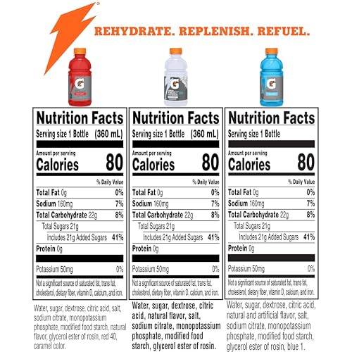 Gatorade Thirst Quencher Sports Drink, Variety Pack, 12 Fl Oz (Pack of 18)