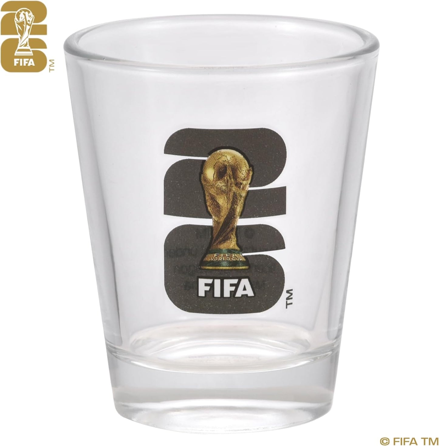 Official FIFA World Cup 2026 Edition - 1.7oz Trophy Shot Glasses (Set of 2) - Once-in-a-Lifetime Collector’s Item – Perfect for Tailgates, FIFA Parties, Mancaves or Bars Gift for Soccer Fans