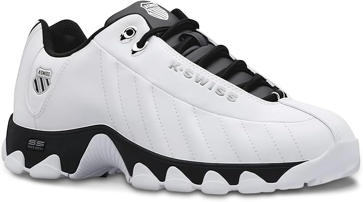 K-Swiss Men's ST329 CMF Sneaker, Wide Tennis Dad Walking Shoes Leather Upper