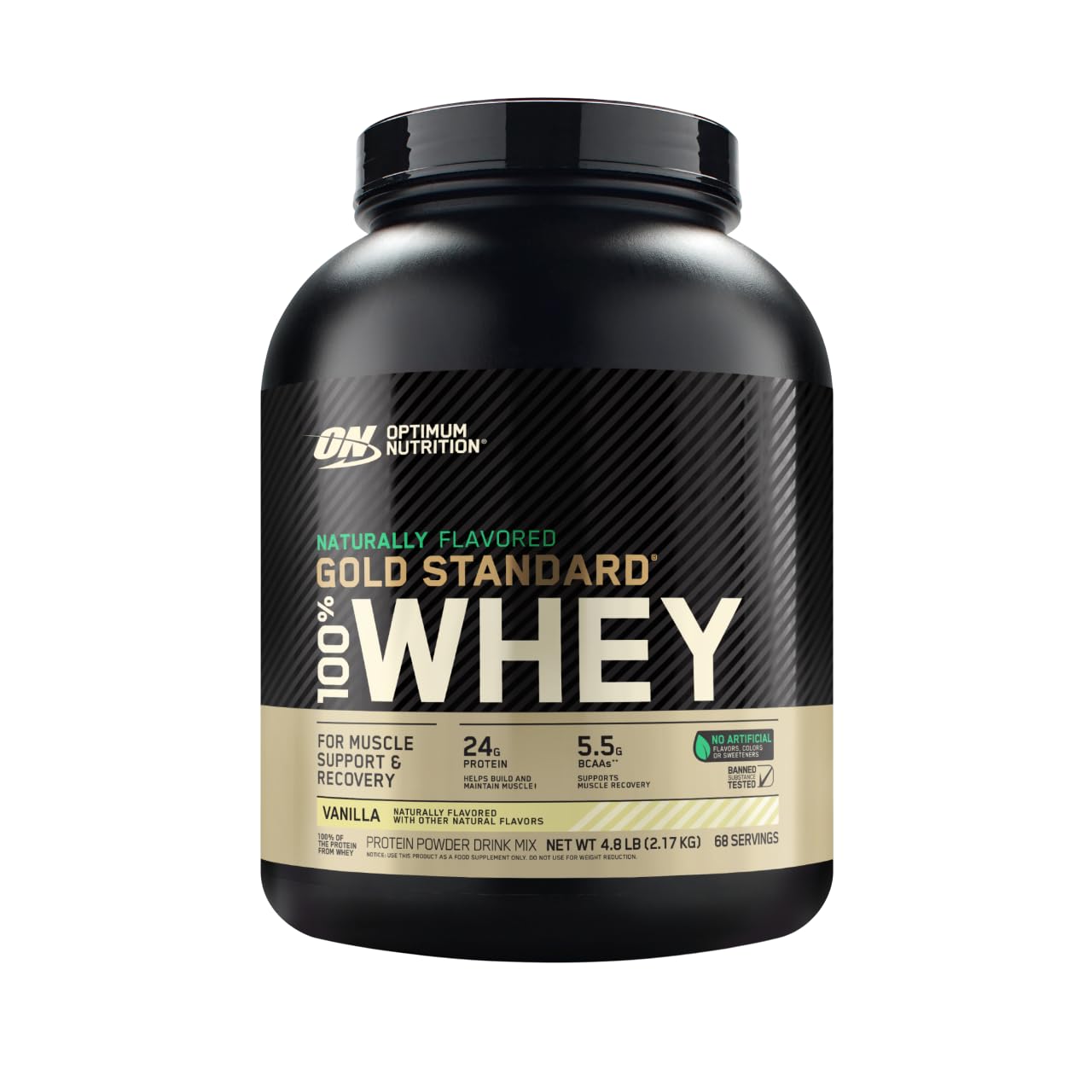 Optimum Nutrition Gold Standard 100% Whey Protein Powder, Vanilla Ice Cream, 1 Pound (Pack of 1)