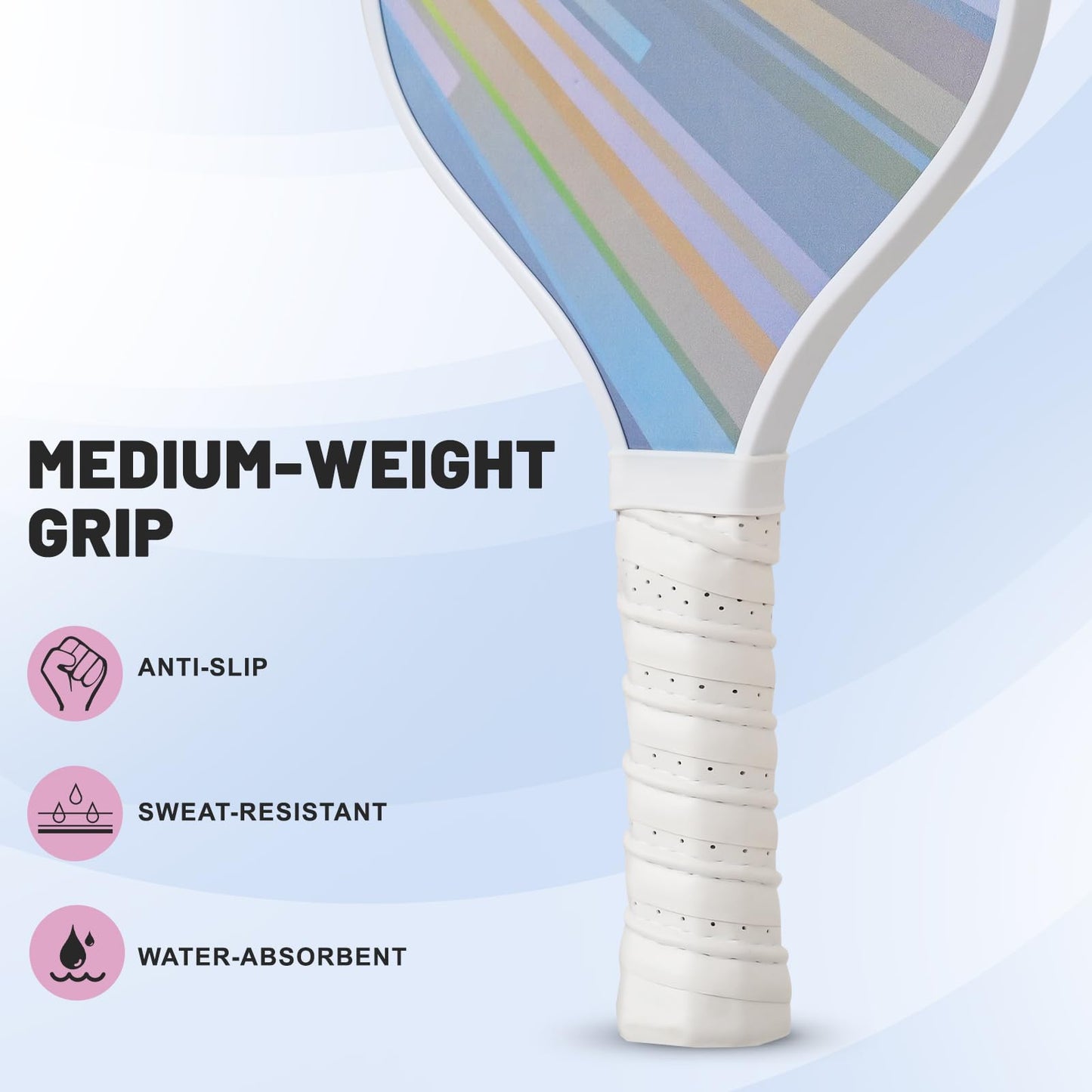 DULCE DOM Pickleball Paddles Set of 2/4 - USAPA Approved, Fiberglass/Carbon Fiber Pickleball Racket with 4 Indoor Outdoor Pickleball Balls and Pickleball Bag, Ideal Pickleball Training Equipment