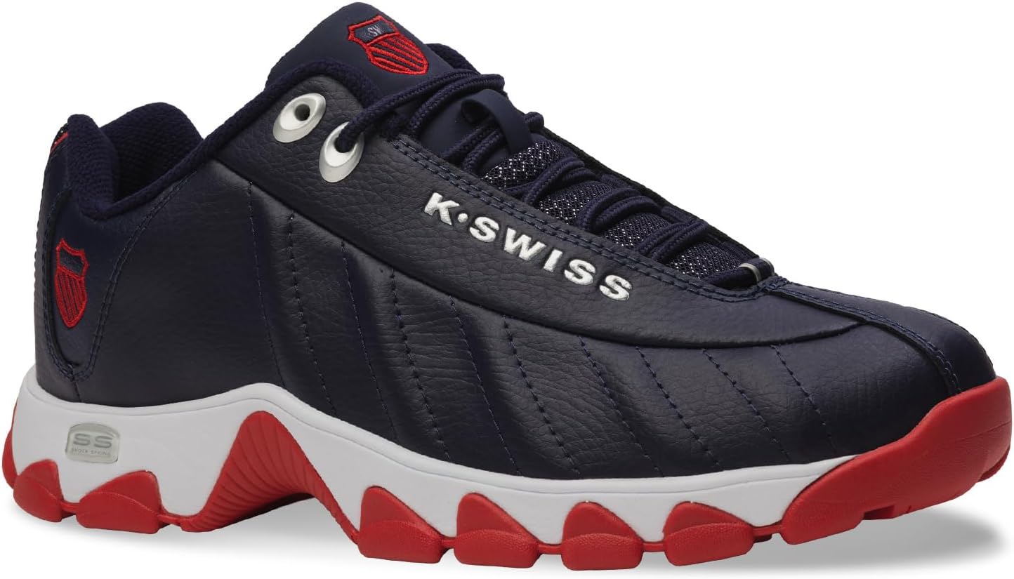 K-Swiss Men's ST329 CMF Sneaker, Wide Tennis Dad Walking Shoes Leather Upper