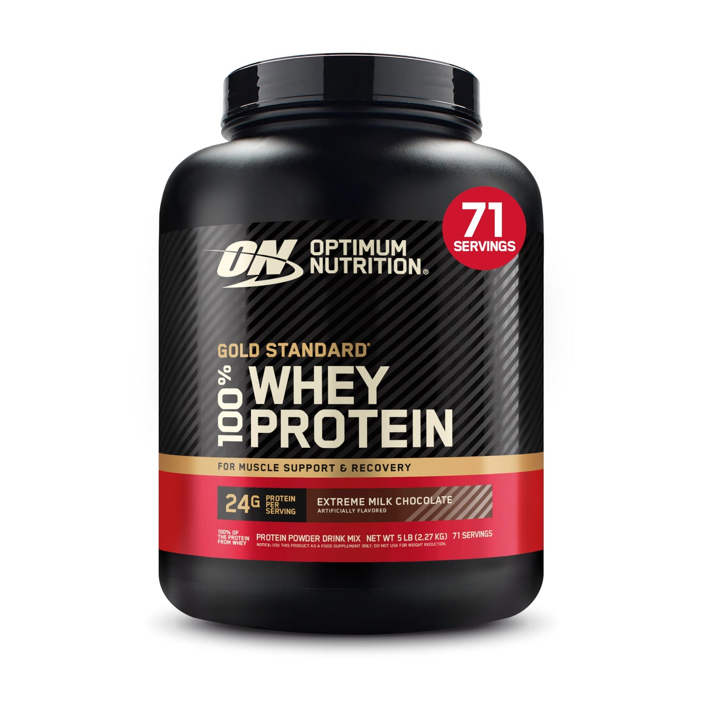 Optimum Nutrition Gold Standard 100% Whey Protein Powder, Vanilla Ice Cream, 1 Pound (Pack of 1)