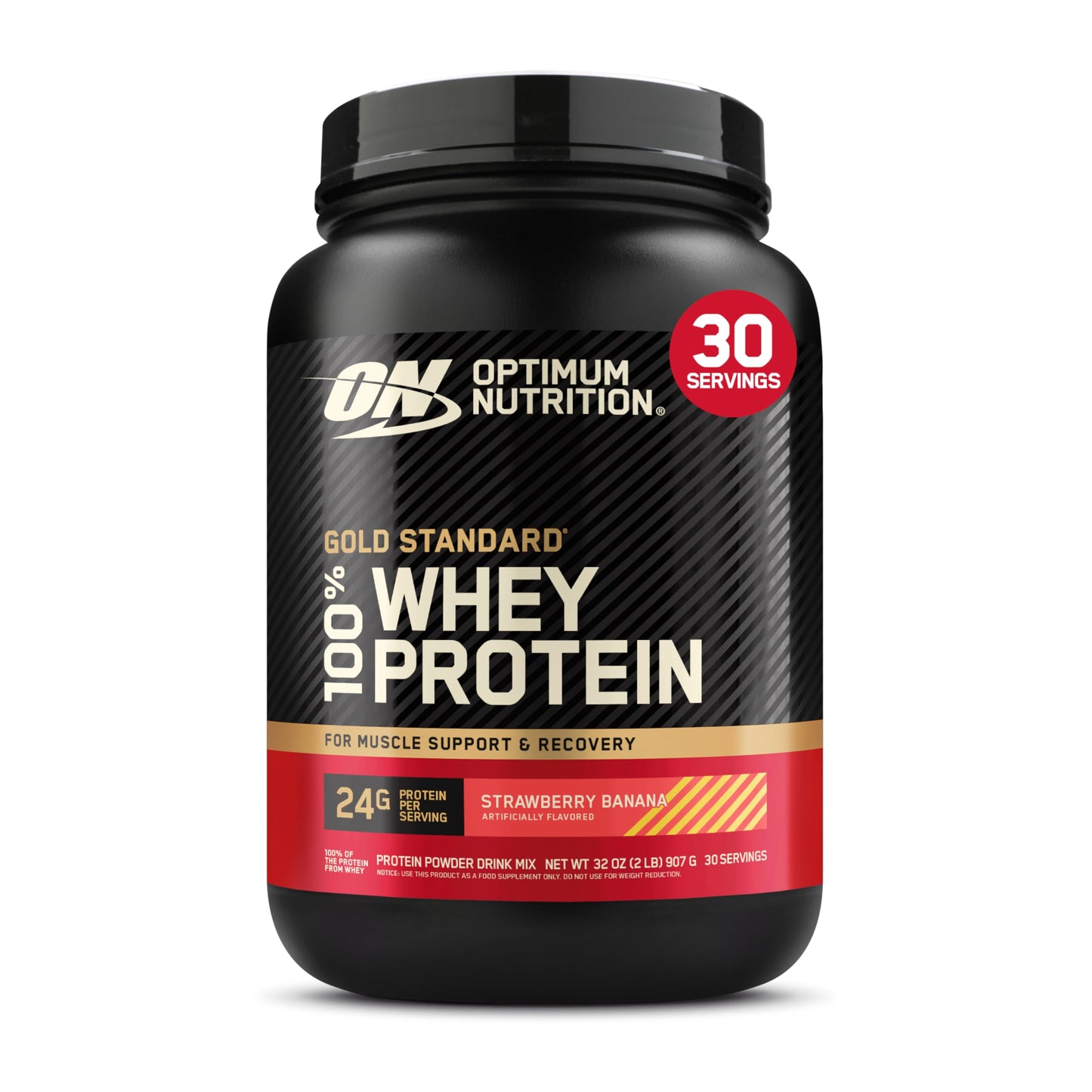 Optimum Nutrition Gold Standard 100% Whey Protein Powder, Vanilla Ice Cream, 1 Pound (Pack of 1)