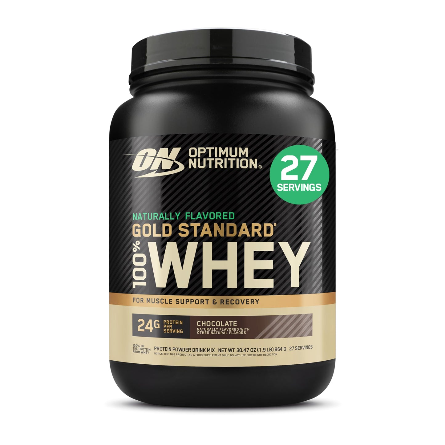 Optimum Nutrition Gold Standard 100% Whey Protein Powder, Vanilla Ice Cream, 1 Pound (Pack of 1)