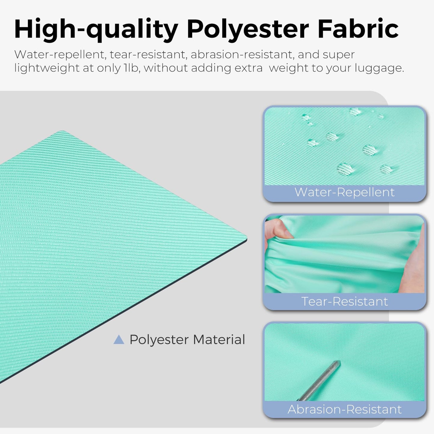 Fmeida 65L Duffle Bag with Shoes Compartment, Foldable Travel Duffel Bags for Men Women, Large Packable Travel Bag Water Repellent & Tear Resistant (Black)