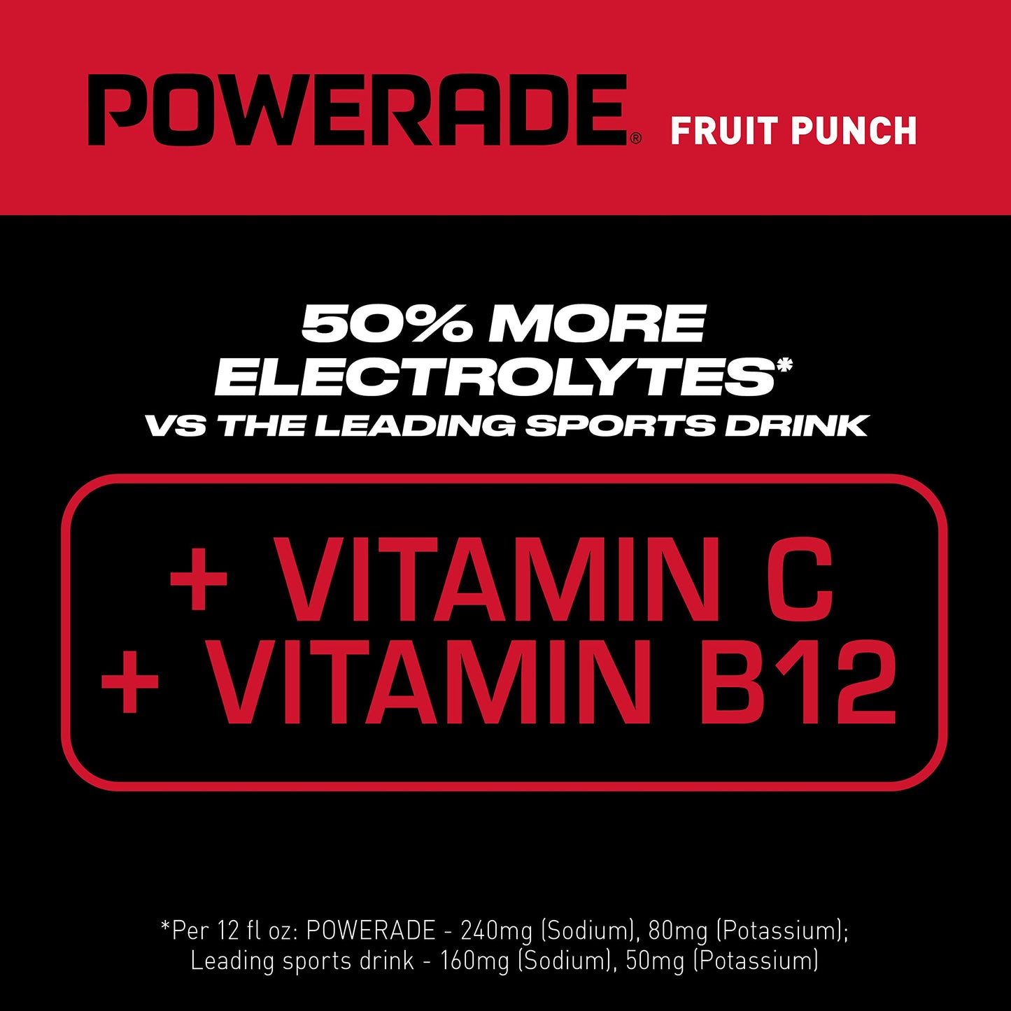 Powerade Fruit Punch, Electrolyte Enhanced Sports Drink, 20 Fl Oz Bottles, 8 Pack