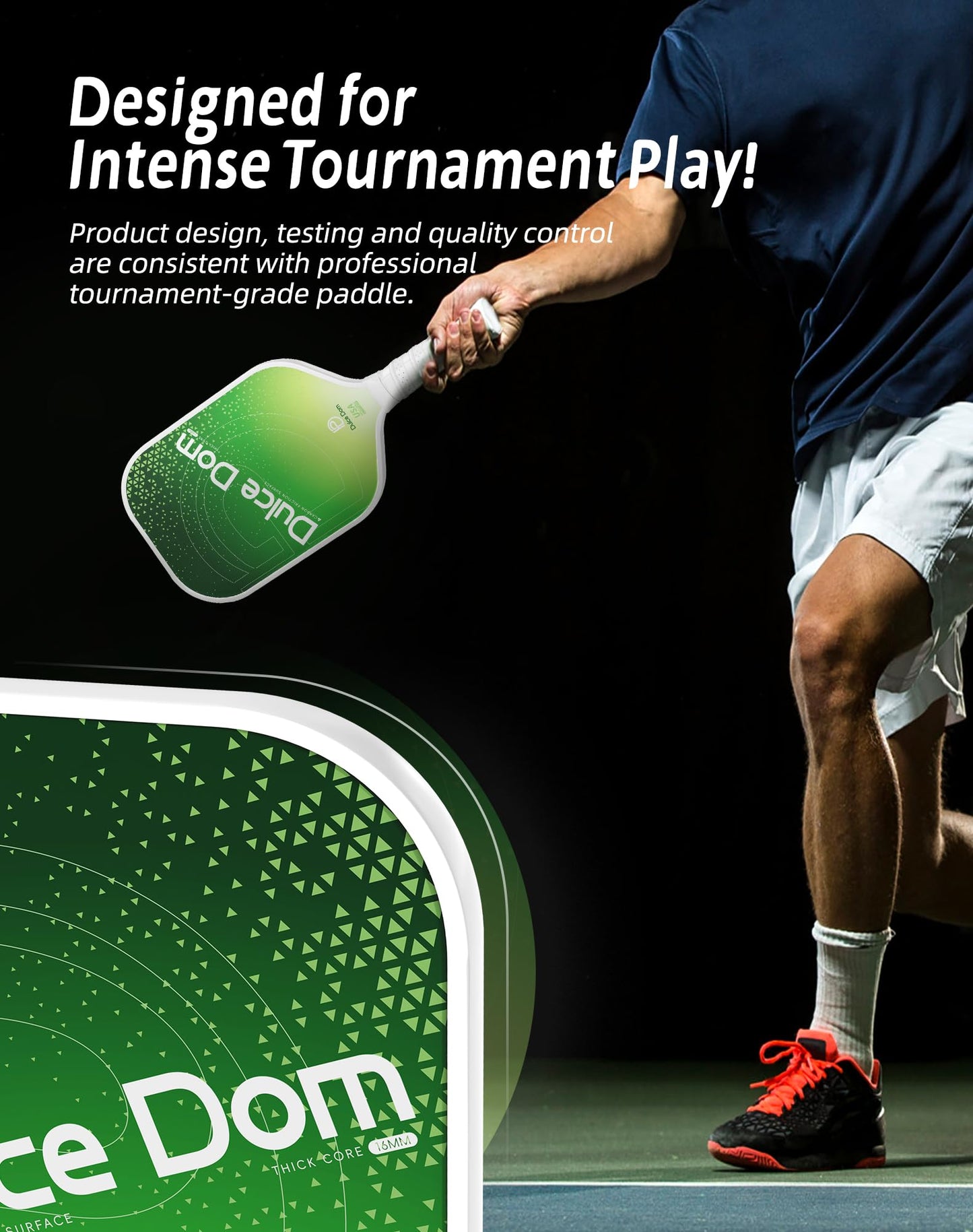 DULCE DOM Pickleball Paddles Set of 2/4 - USAPA Approved, Fiberglass/Carbon Fiber Pickleball Racket with 4 Indoor Outdoor Pickleball Balls and Pickleball Bag, Ideal Pickleball Training Equipment