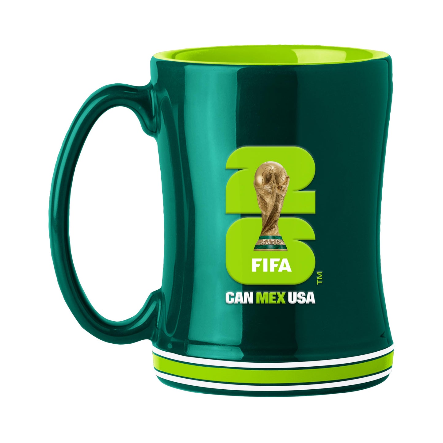 Soccer FIFA World Cup 2026 14oz Sculpted Relief Mug – Bold Ceramic Coffee Cup With Raised Design – Great Gift For Soccer Fans & Collectors
