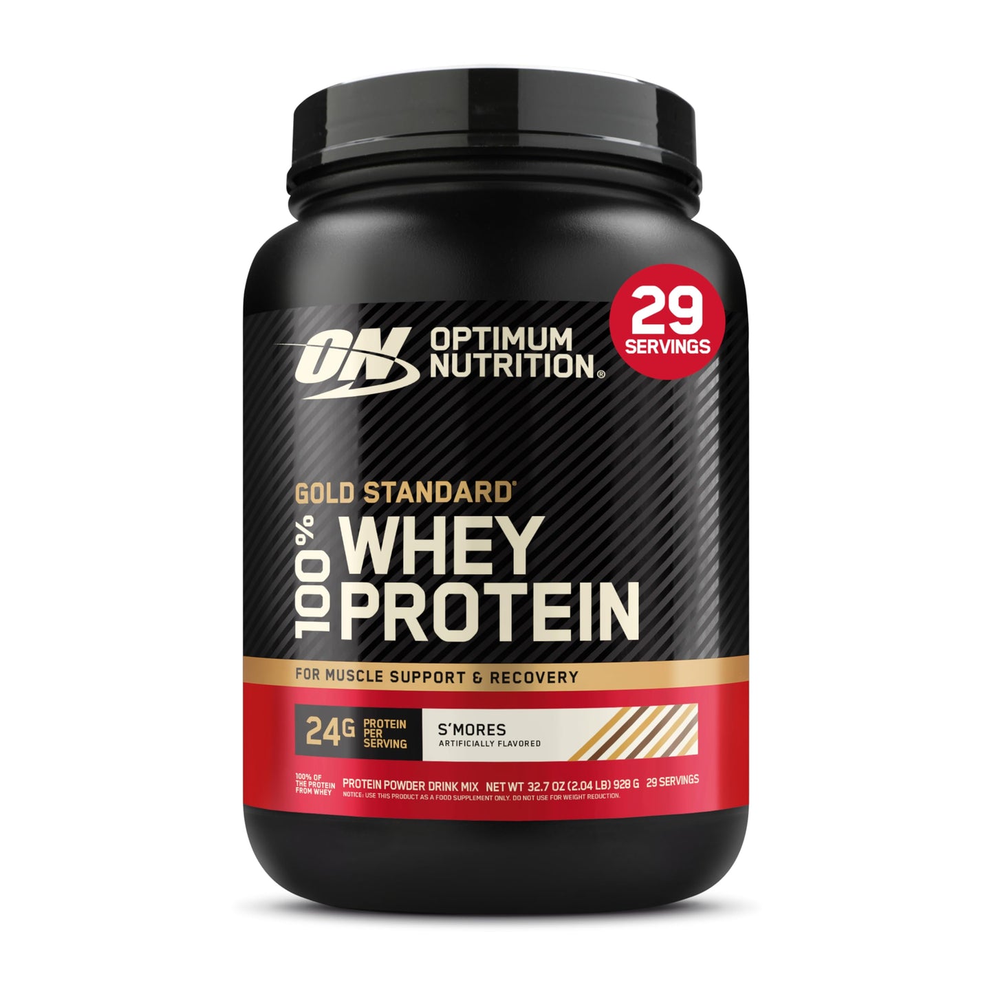 Optimum Nutrition Gold Standard 100% Whey Protein Powder, Vanilla Ice Cream, 1 Pound (Pack of 1)