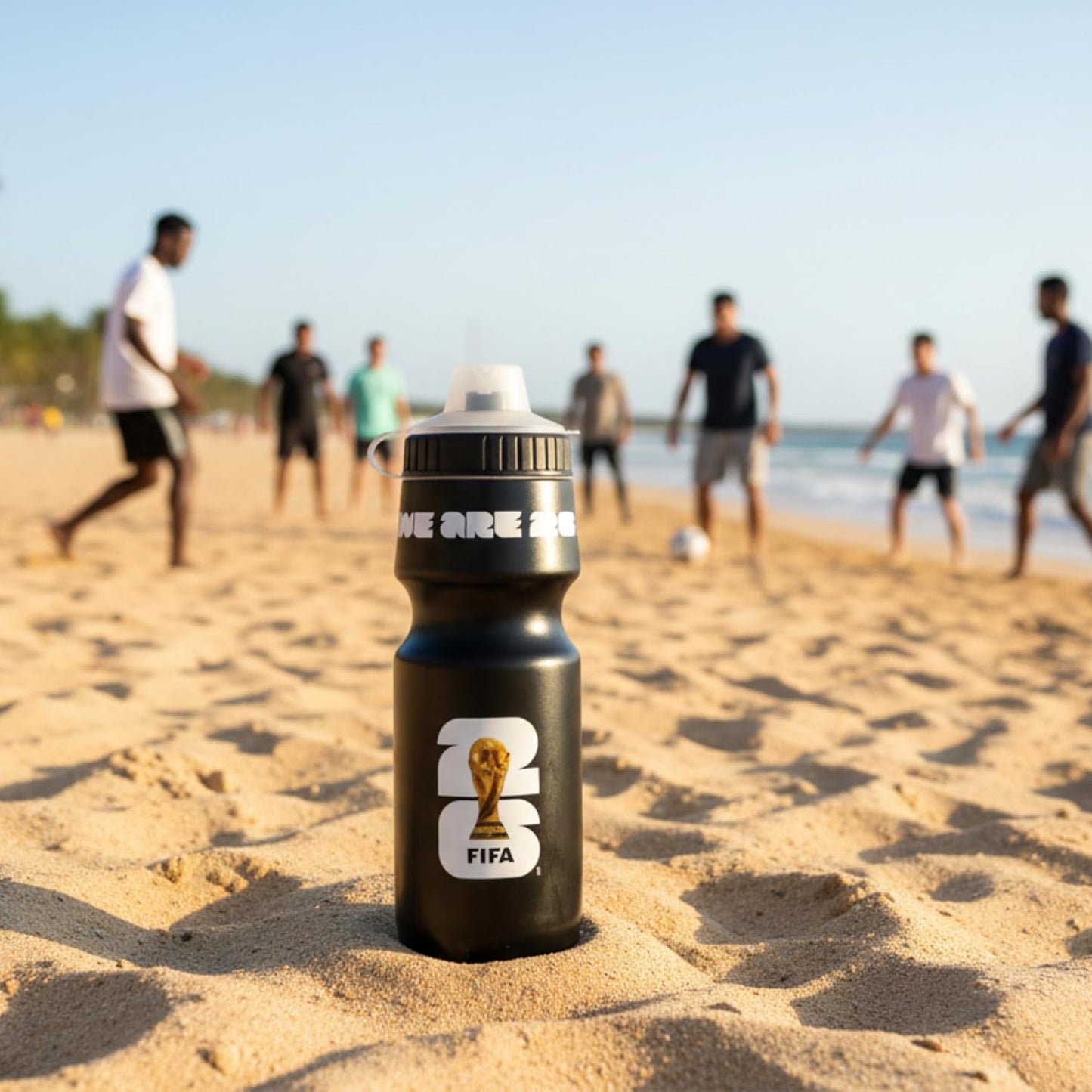 Official FIFA World Cup 2026 Edition - 24oz Refillable Squeeze Water Bottle - BPA-Free, Reusable, Dishwasher Safe with Pull-Top Cap - Designed for Everyday Use - Sports Games, Bike Rides, School, Work