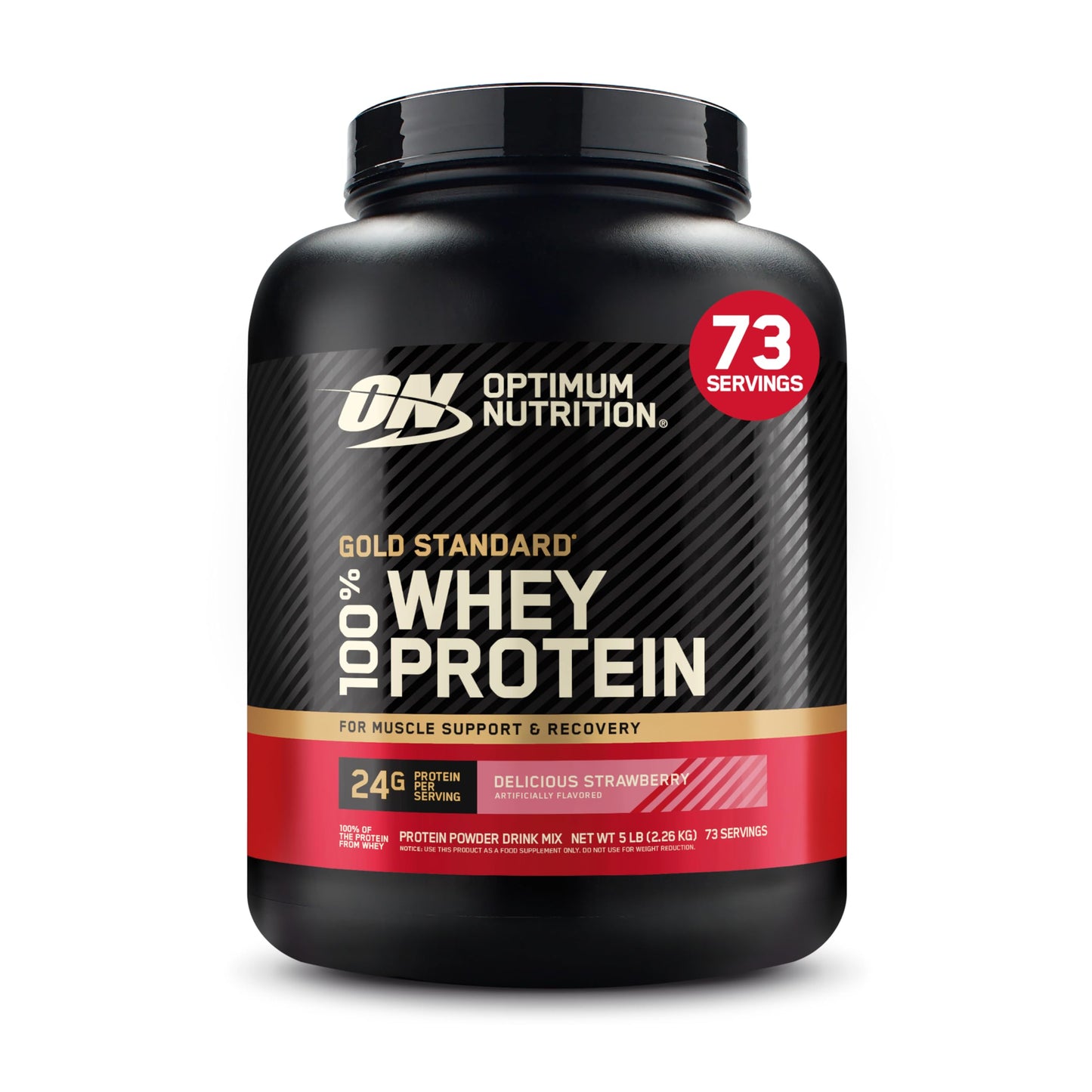 Optimum Nutrition Gold Standard 100% Whey Protein Powder, Vanilla Ice Cream, 1 Pound (Pack of 1)