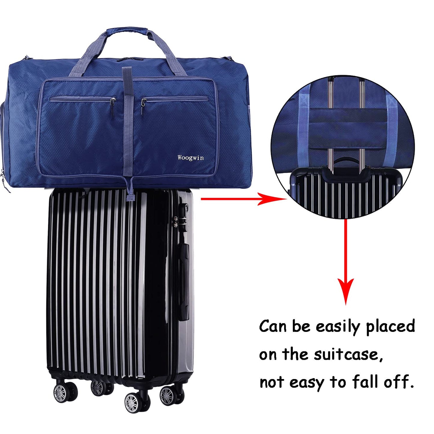 Woogwin Travel Duffel Bag Large Foldable Waterproof Overnight Bag for Beach Swim Bags Pool Sports Gym