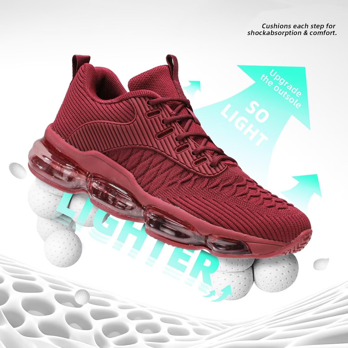 Womens Walking Running Shoes Air Cushion Breathable Fashion Tennis Sneakers Mesh Workout Casual Athletic Sports Gym