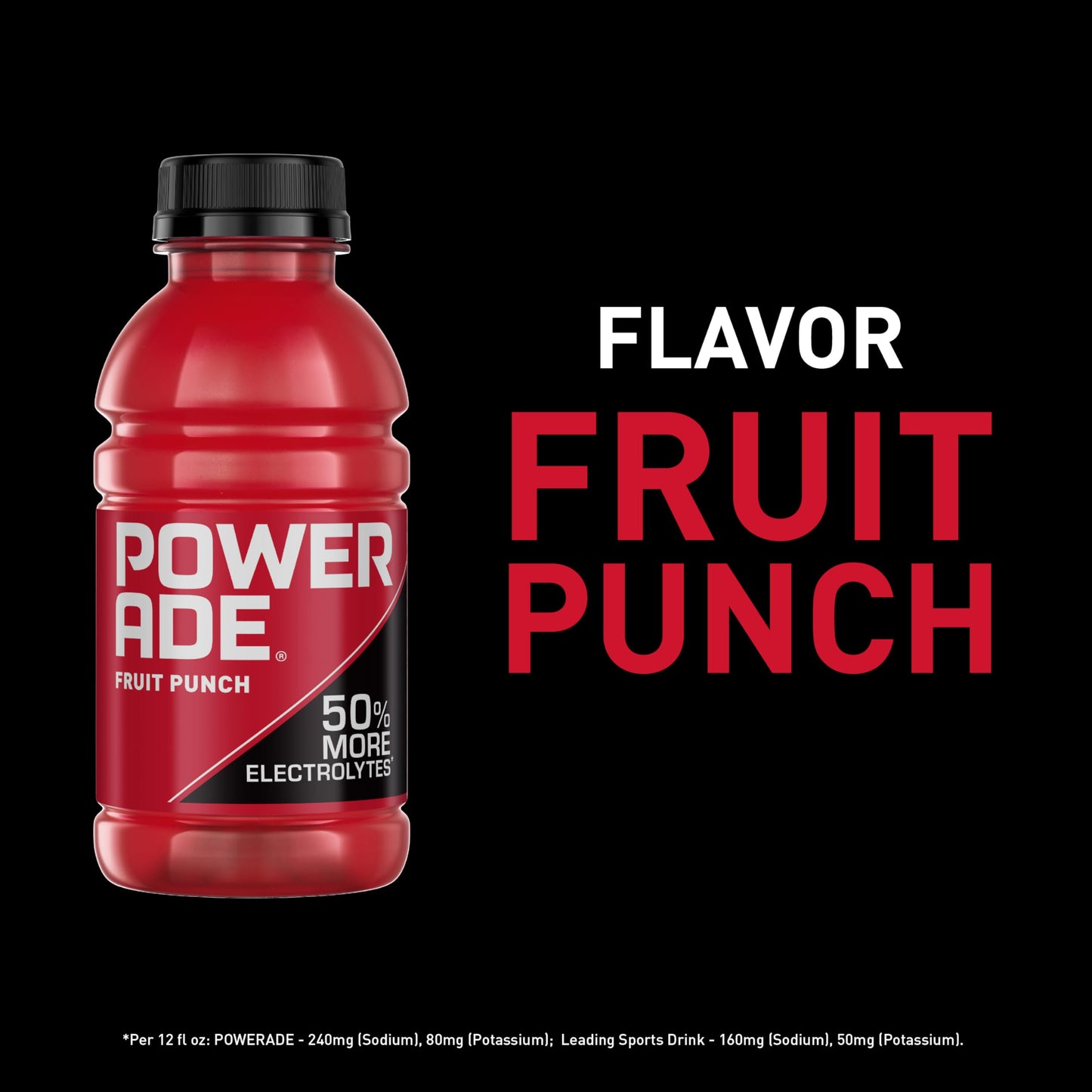 Powerade Fruit Punch, Electrolyte Enhanced Sports Drink, 20 Fl Oz Bottles, 8 Pack
