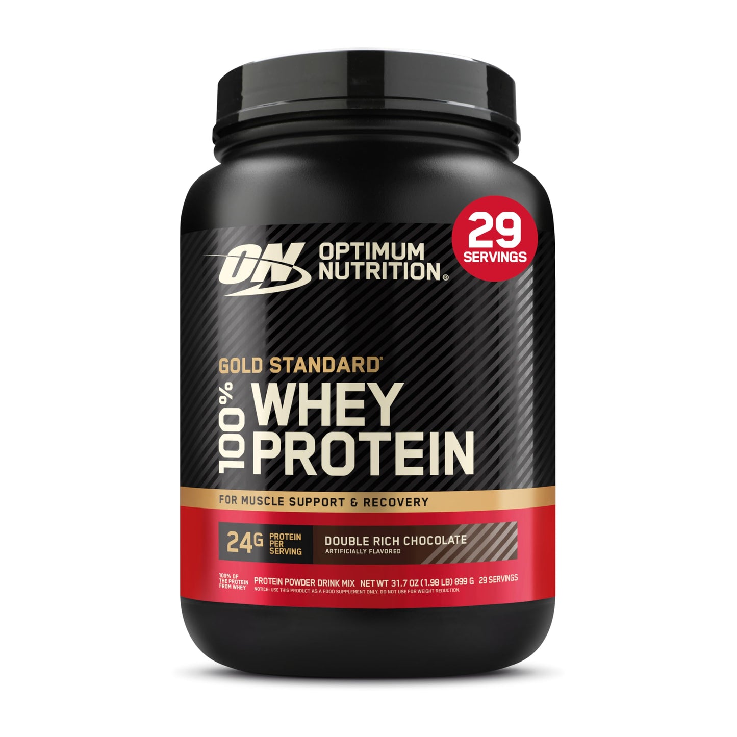 Optimum Nutrition Gold Standard 100% Whey Protein Powder, Vanilla Ice Cream, 1 Pound (Pack of 1)