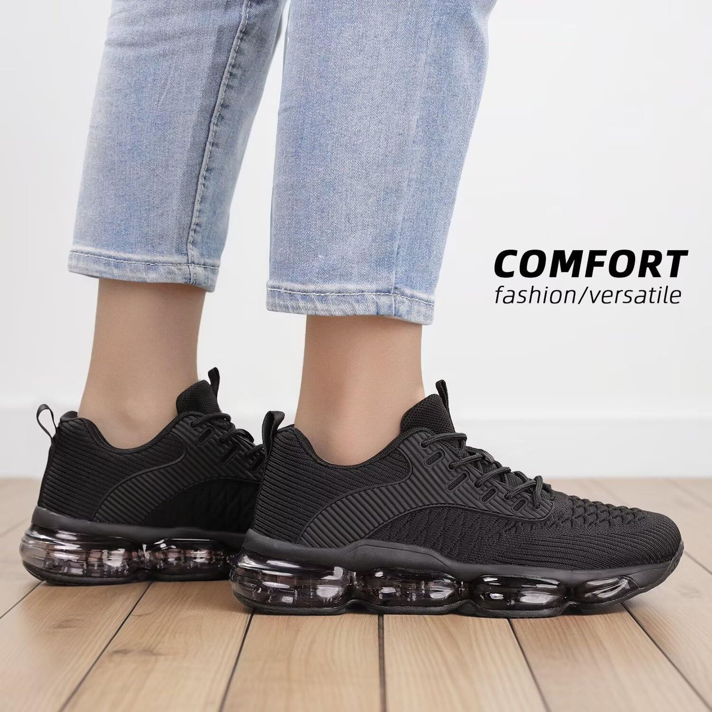 Womens Walking Running Shoes Air Cushion Breathable Fashion Tennis Sneakers Mesh Workout Casual Athletic Sports Gym