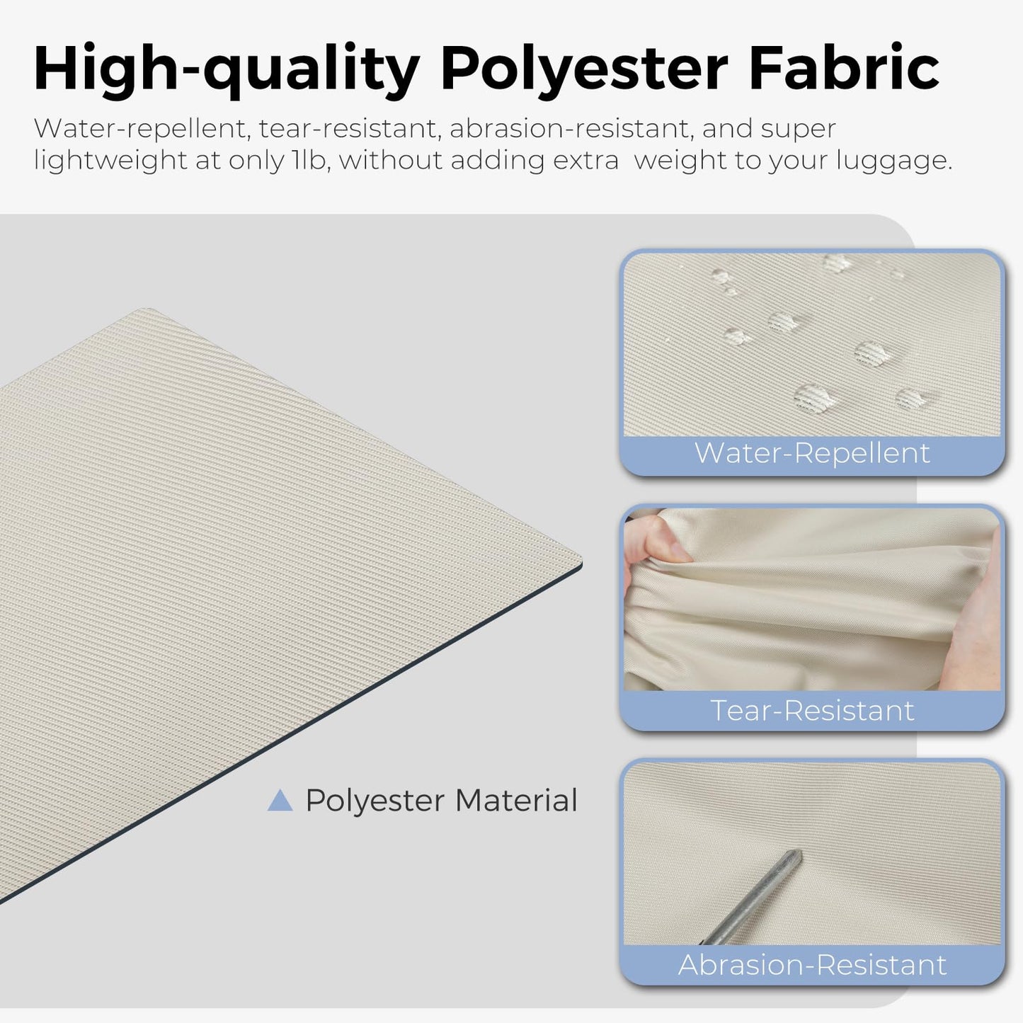 Fmeida 65L Duffle Bag with Shoes Compartment, Foldable Travel Duffel Bags for Men Women, Large Packable Travel Bag Water Repellent & Tear Resistant (Black)