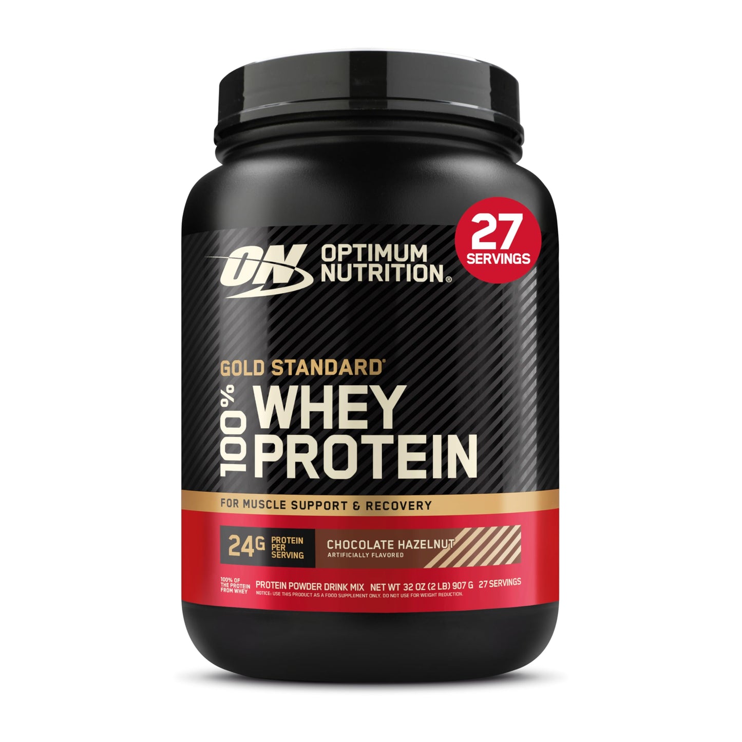 Optimum Nutrition Gold Standard 100% Whey Protein Powder, Vanilla Ice Cream, 1 Pound (Pack of 1)