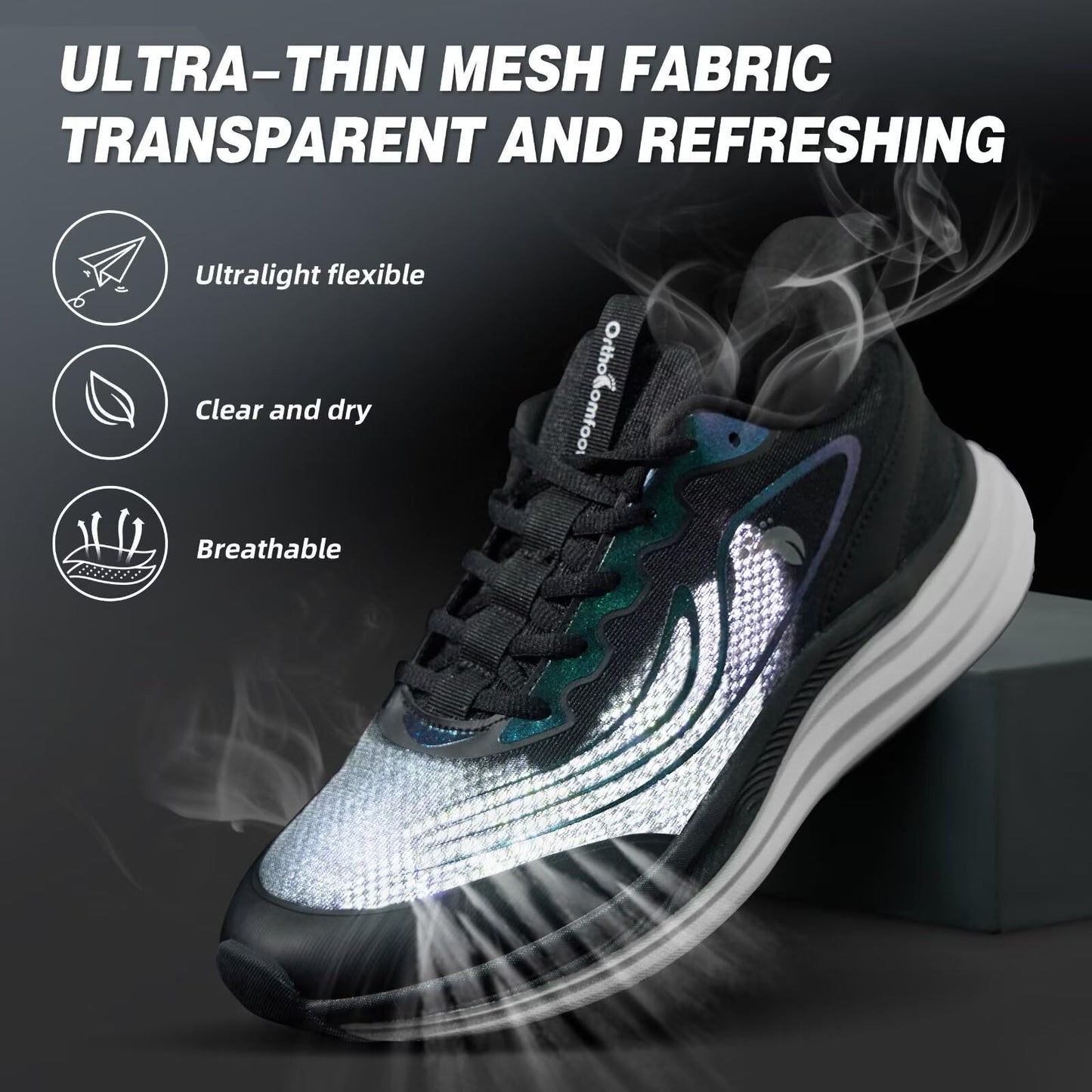 Women's Orthopedic Road Running Shoes: Comfortable Arch Support Plantar Fasciitis Sports Sneakers, Casual Orthotic High Arch Flat Feet Tennis Work Walking Shoes for Foot Heel and Pain Relief