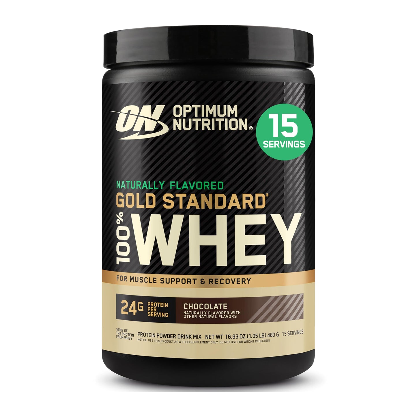 Optimum Nutrition Gold Standard 100% Whey Protein Powder, Vanilla Ice Cream, 1 Pound (Pack of 1)