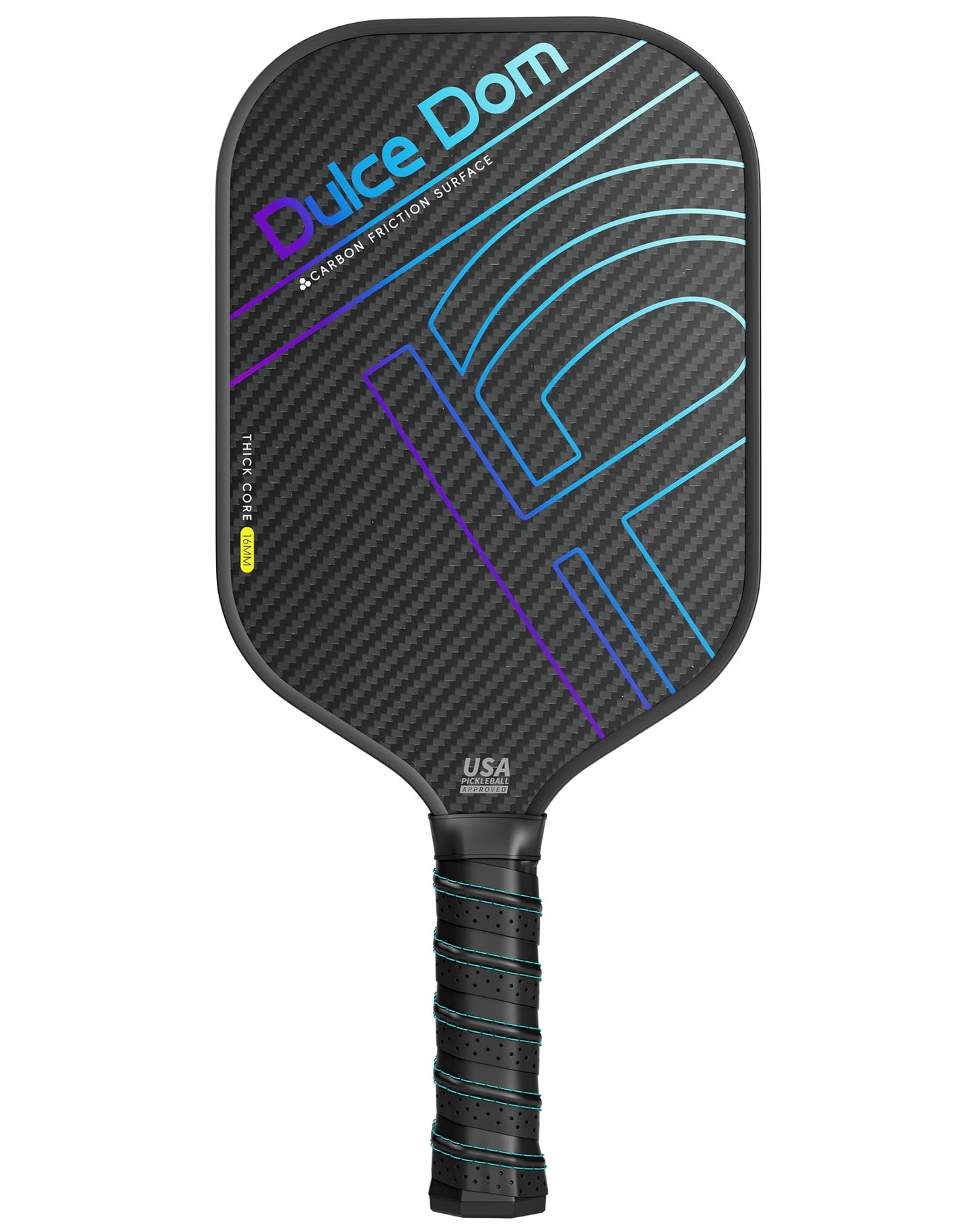DULCE DOM Pickleball Paddles Set of 2/4 - USAPA Approved, Fiberglass/Carbon Fiber Pickleball Racket with 4 Indoor Outdoor Pickleball Balls and Pickleball Bag, Ideal Pickleball Training Equipment