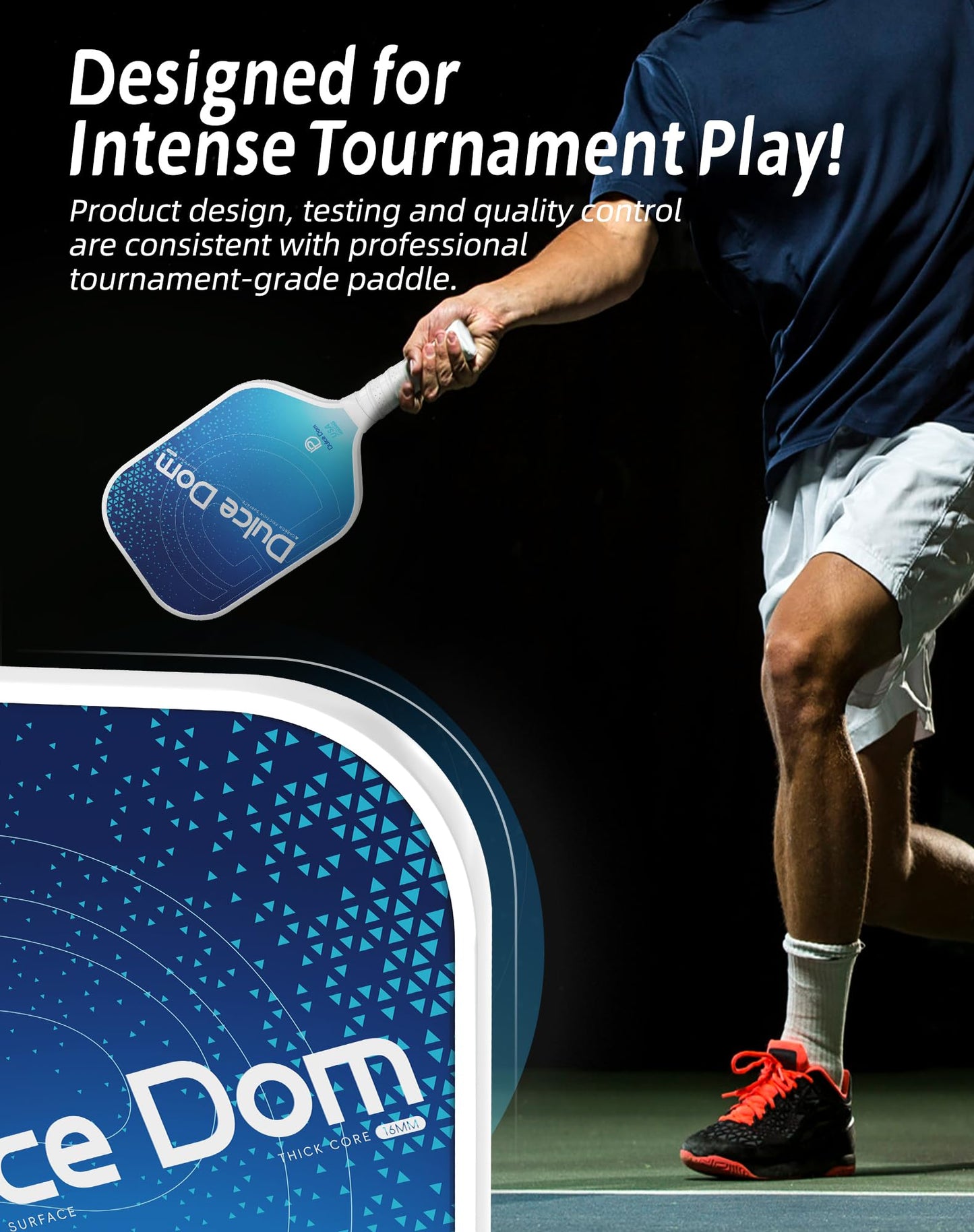 DULCE DOM Pickleball Paddles Set of 2/4 - USAPA Approved, Fiberglass/Carbon Fiber Pickleball Racket with 4 Indoor Outdoor Pickleball Balls and Pickleball Bag, Ideal Pickleball Training Equipment