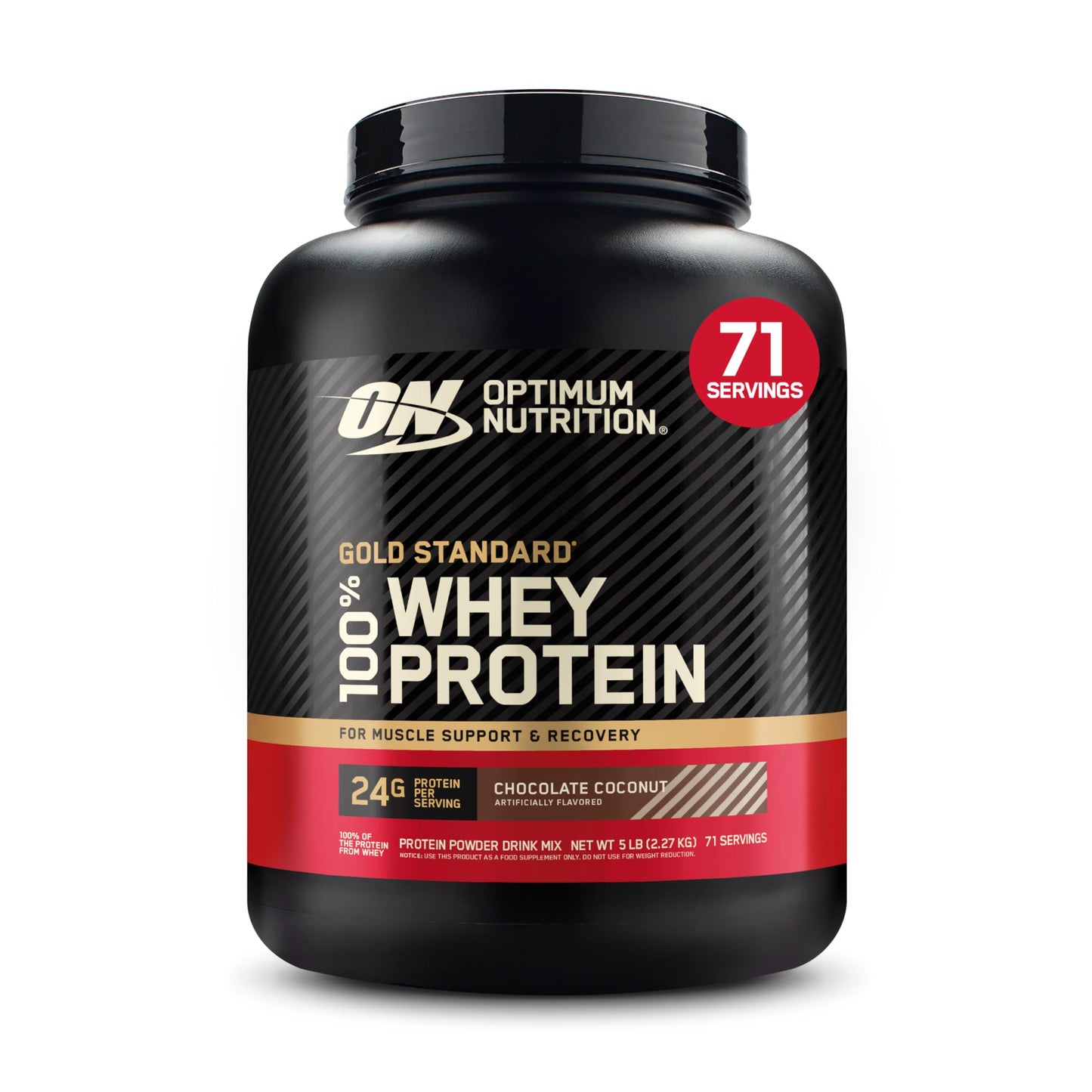 Optimum Nutrition Gold Standard 100% Whey Protein Powder, Vanilla Ice Cream, 1 Pound (Pack of 1)