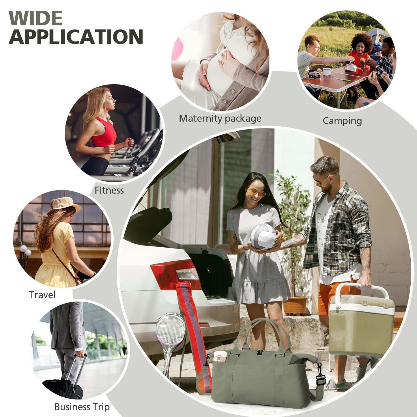 TOPBAG Travel Duffle Bag, Waterproof Weekender Carry On Tote Bags for Women, Sport Gym Bag for Men, Hospital Bag for Labor and Delivery, Overnight Luggage Bag with Trolley Sleeve Coral Pink