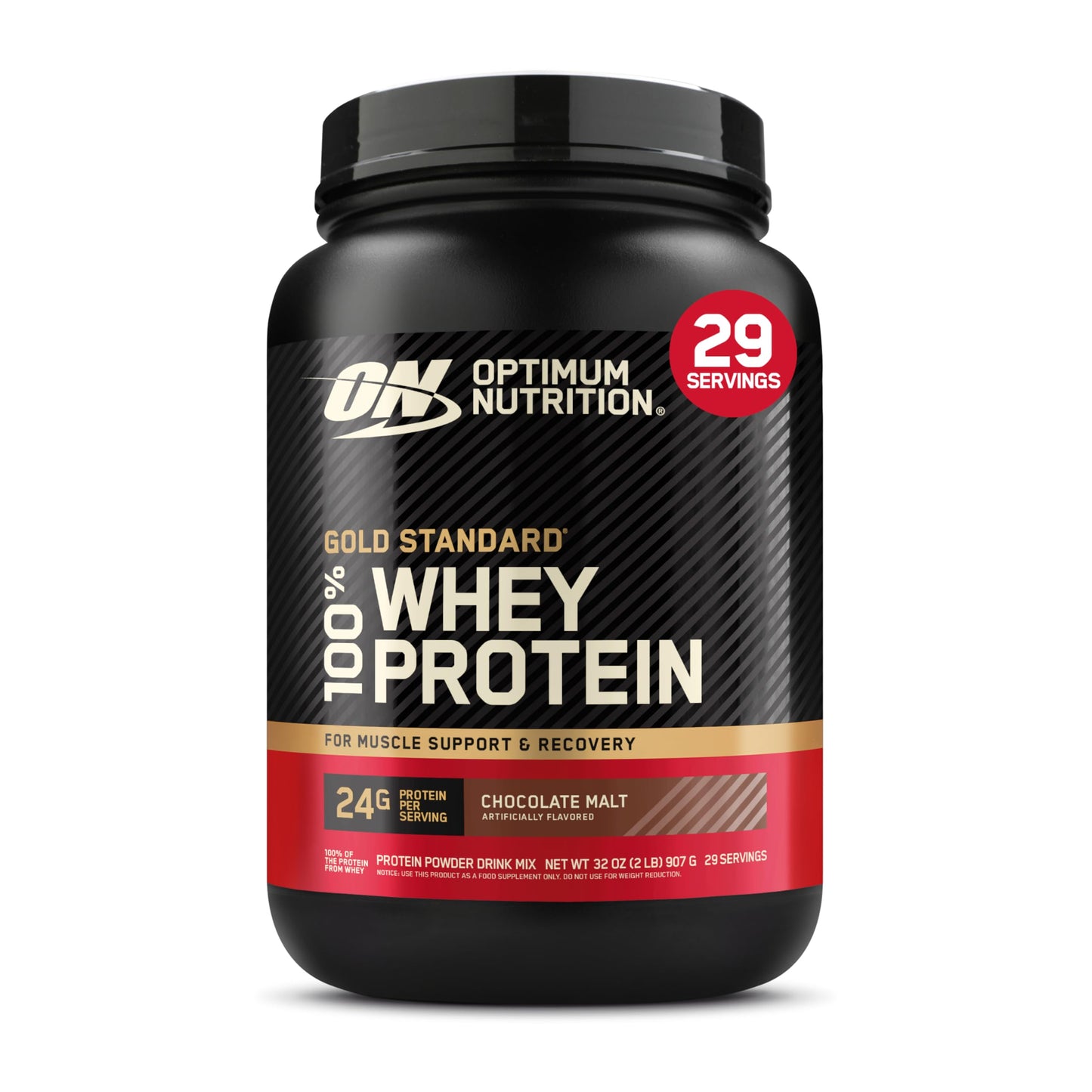 Optimum Nutrition Gold Standard 100% Whey Protein Powder, Vanilla Ice Cream, 1 Pound (Pack of 1)