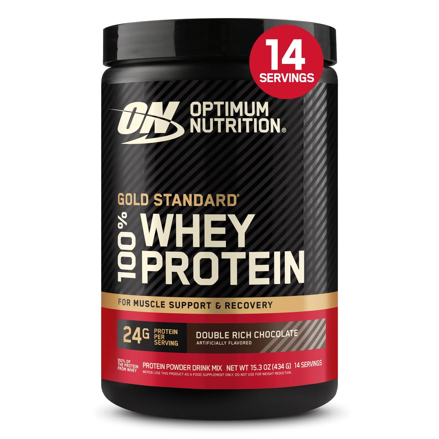 Optimum Nutrition Gold Standard 100% Whey Protein Powder, Vanilla Ice Cream, 1 Pound (Pack of 1)