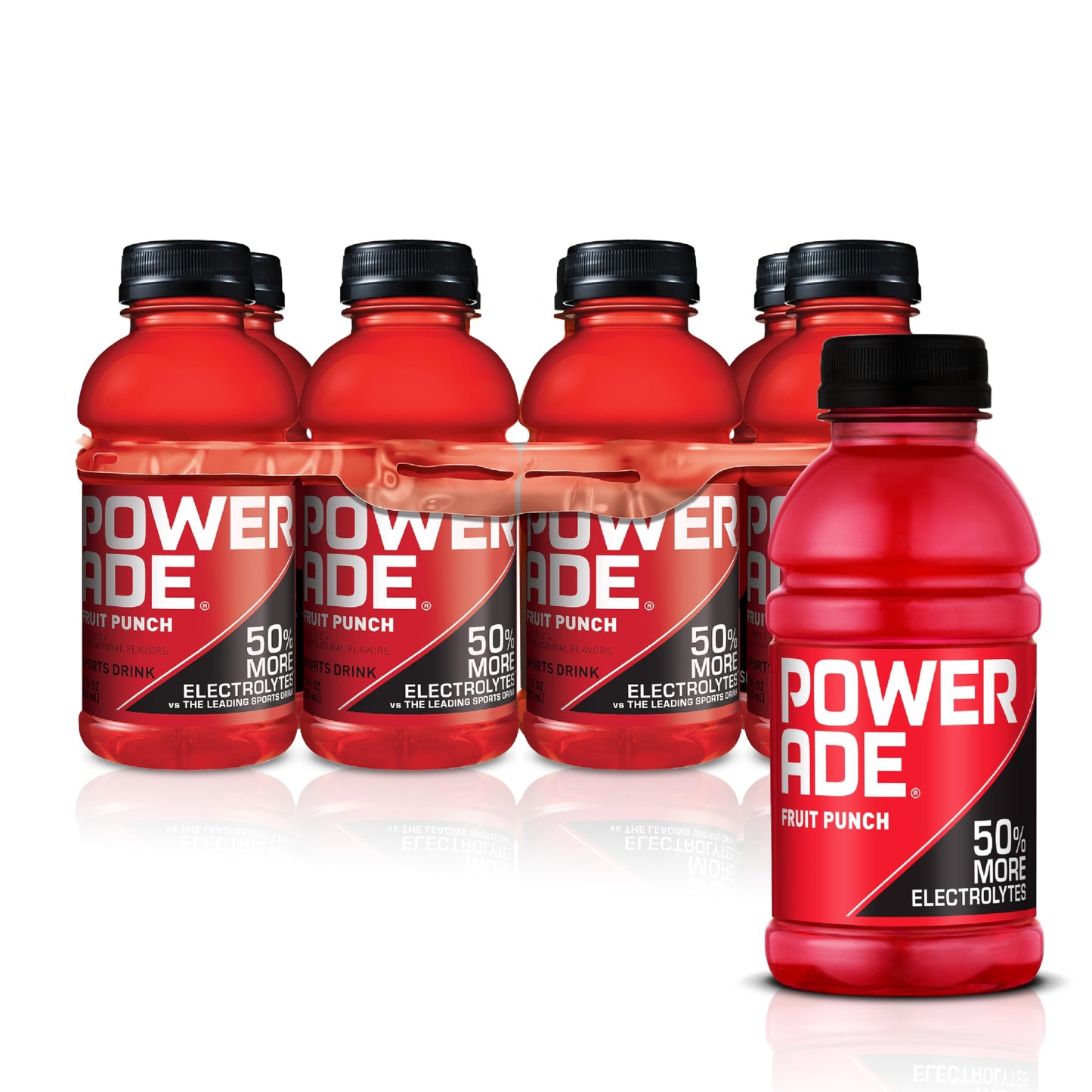 Powerade Fruit Punch, Electrolyte Enhanced Sports Drink, 20 Fl Oz Bottles, 8 Pack
