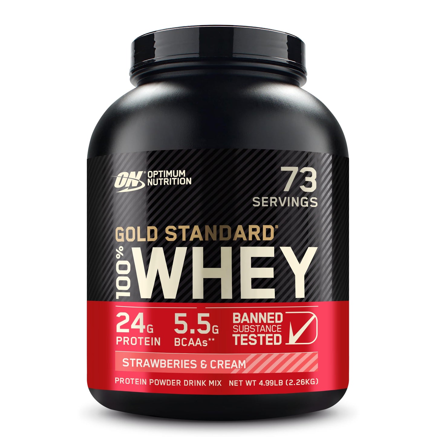 Optimum Nutrition Gold Standard 100% Whey Protein Powder, Vanilla Ice Cream, 1 Pound (Pack of 1)