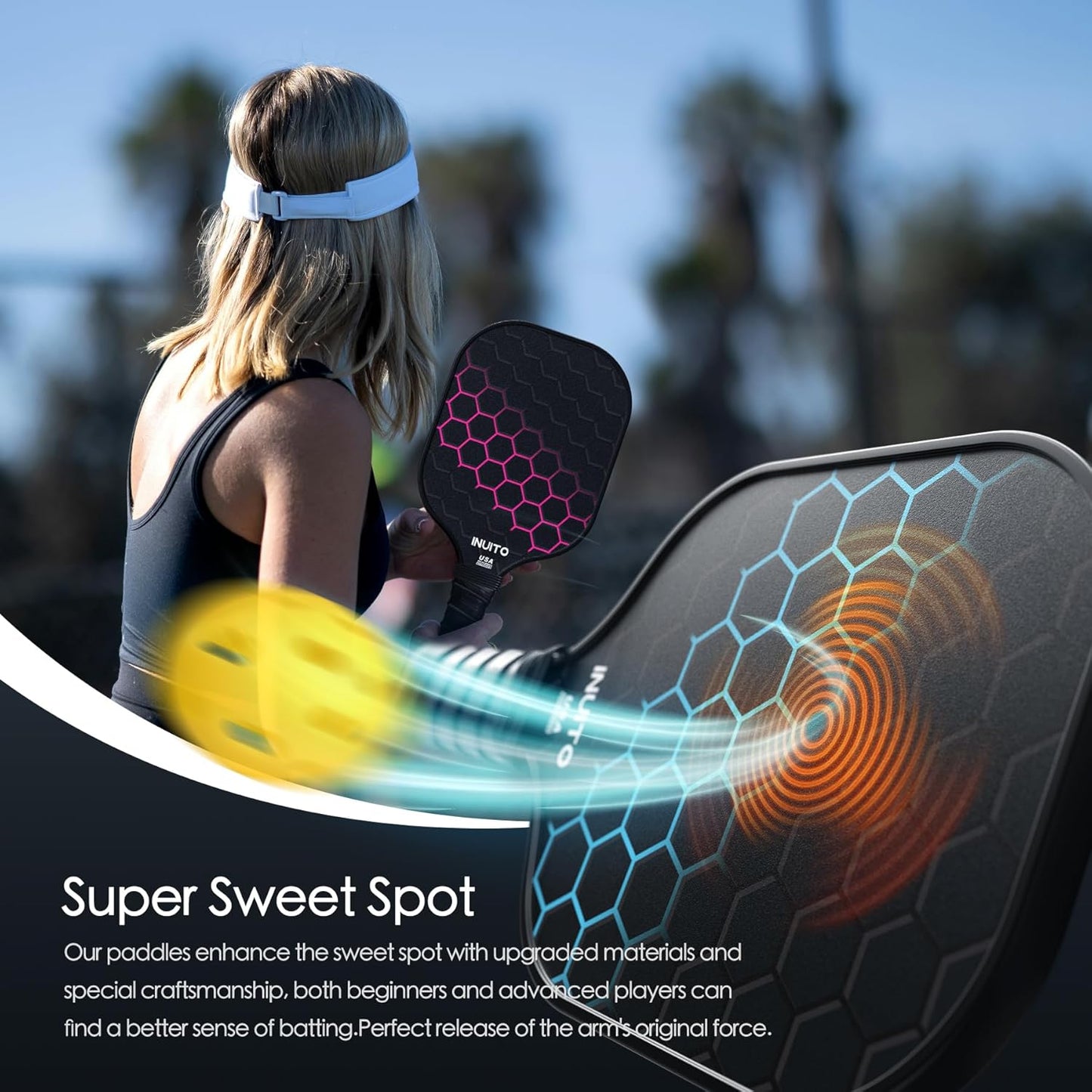 Pickleball Paddles, Pickleball Paddles Set of 2. 16mm Thick Paddle with Pickleball Bag. Large Sweet Spot Pickle Ball Paddle Set for Men Women. Pickleball Racket Set of 2.