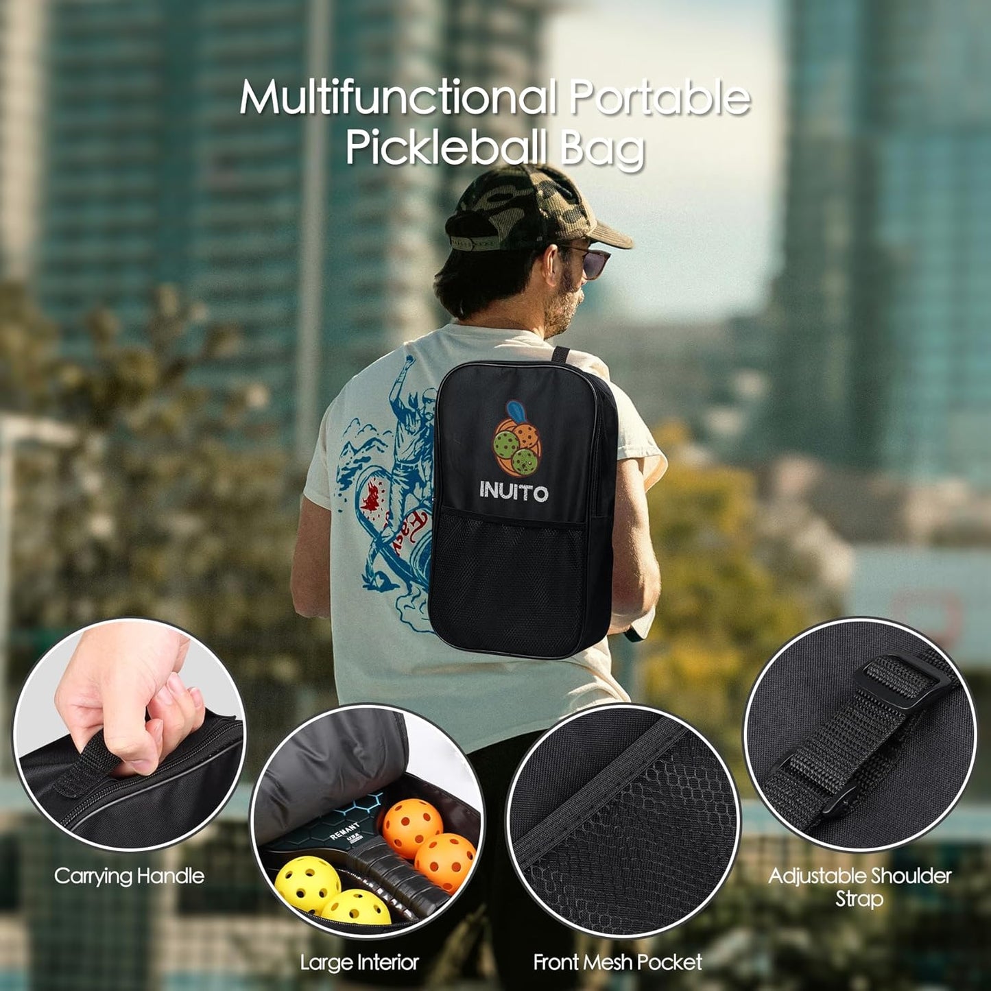 Pickleball Paddles, Pickleball Paddles Set of 2. 16mm Thick Paddle with Pickleball Bag. Large Sweet Spot Pickle Ball Paddle Set for Men Women. Pickleball Racket Set of 2.