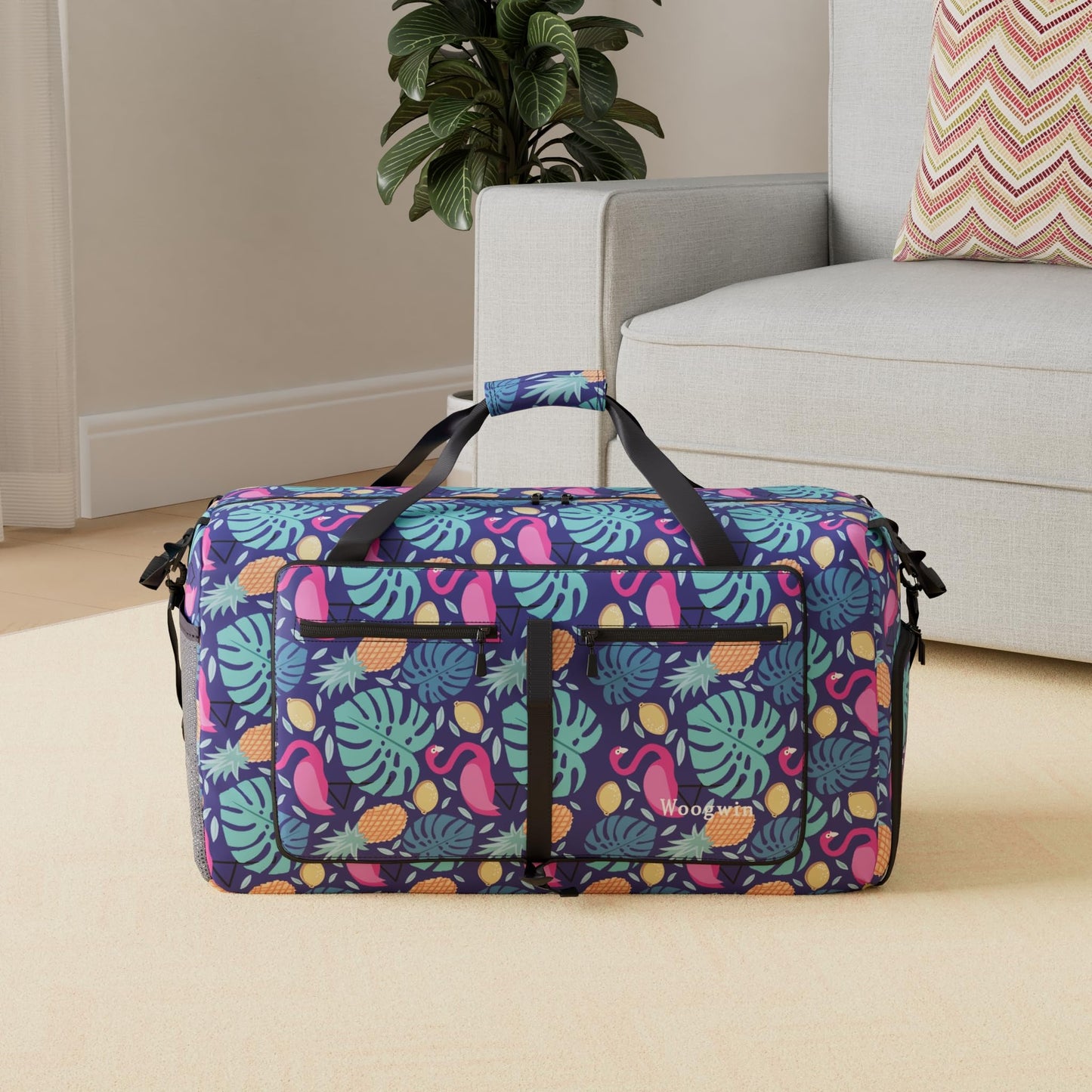 Woogwin Travel Duffel Bag Large Foldable Waterproof Overnight Bag for Beach Swim Bags Pool Sports Gym