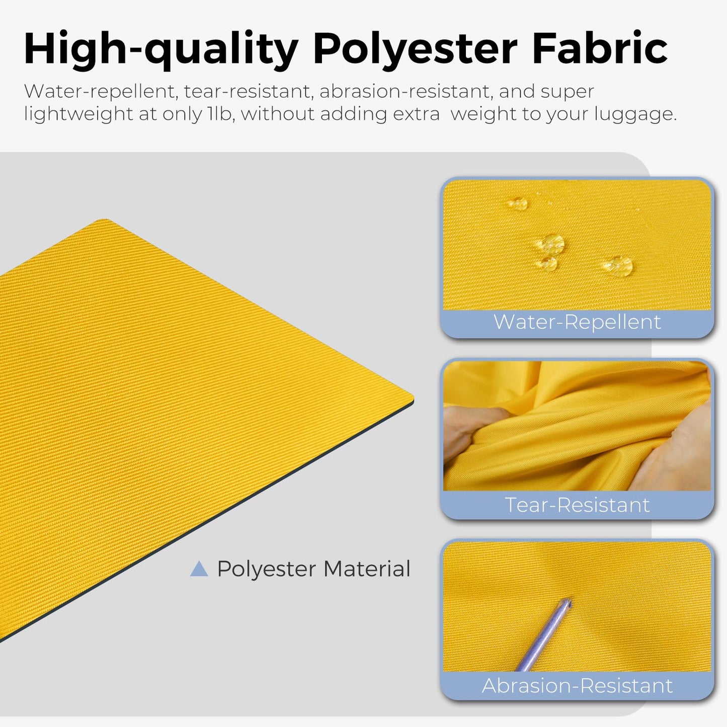 Fmeida 65L Duffle Bag with Shoes Compartment, Foldable Travel Duffel Bags for Men Women, Large Packable Travel Bag Water Repellent & Tear Resistant (Black)