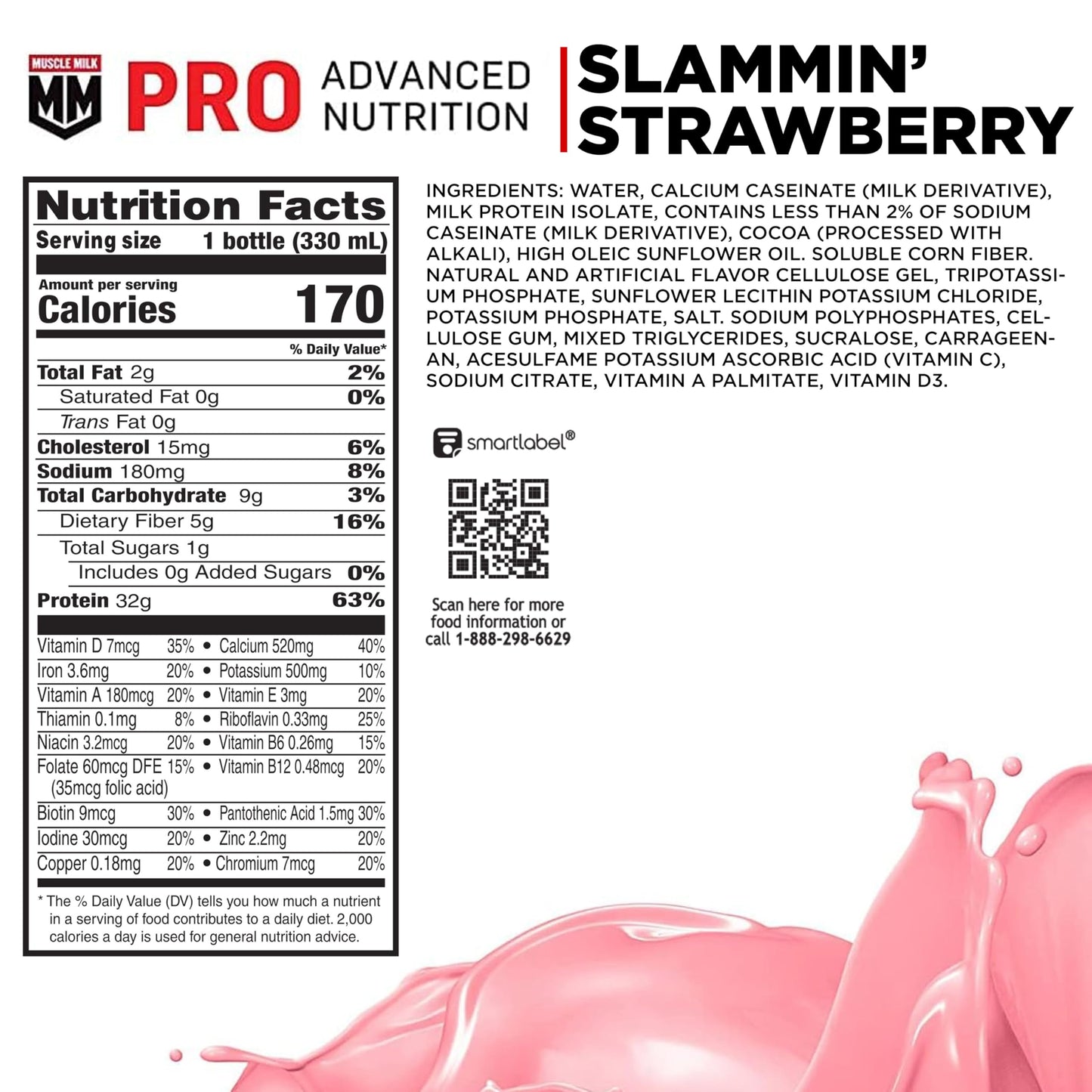 Muscle Milk Pro Advanced Nutrition Protein Shake, Knockout Chocolate, 11.16 Fl Oz (Pack of 12), 32g Protein, 1g Sugar, 16 Vitamins & Minerals, 5g Fiber, Workout Recovery, Energizing Snack, Packaging May Vary