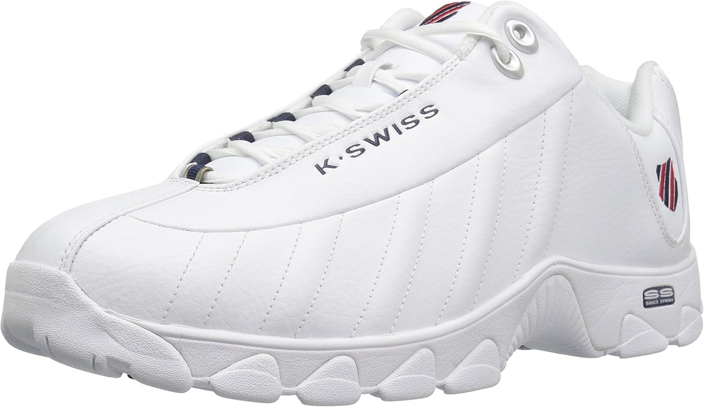K-Swiss Men's ST329 CMF Sneaker, Wide Tennis Dad Walking Shoes Leather Upper