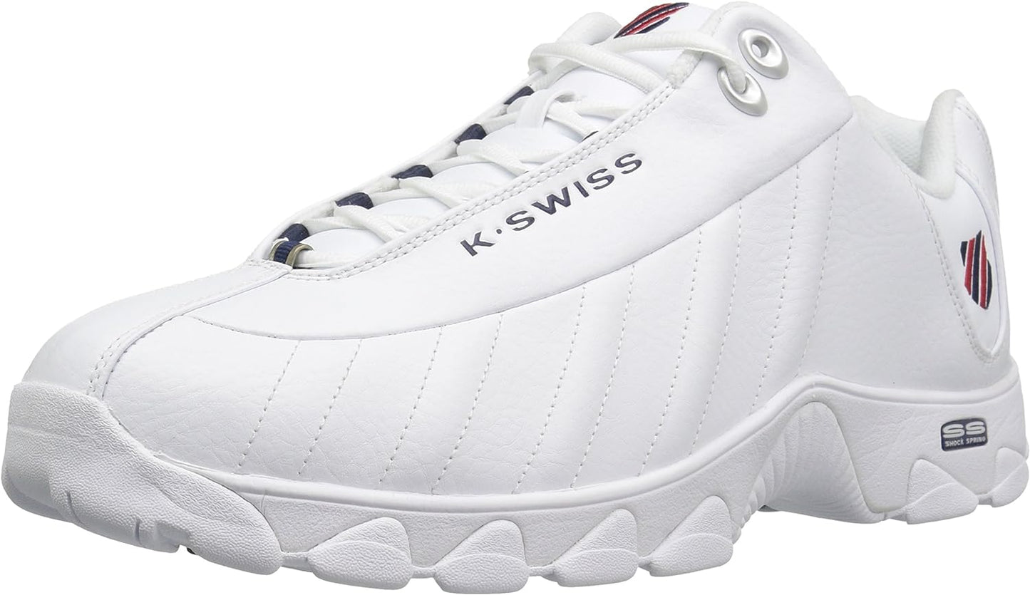K-Swiss Men's ST329 CMF Sneaker, Wide Tennis Dad Walking Shoes Leather Upper