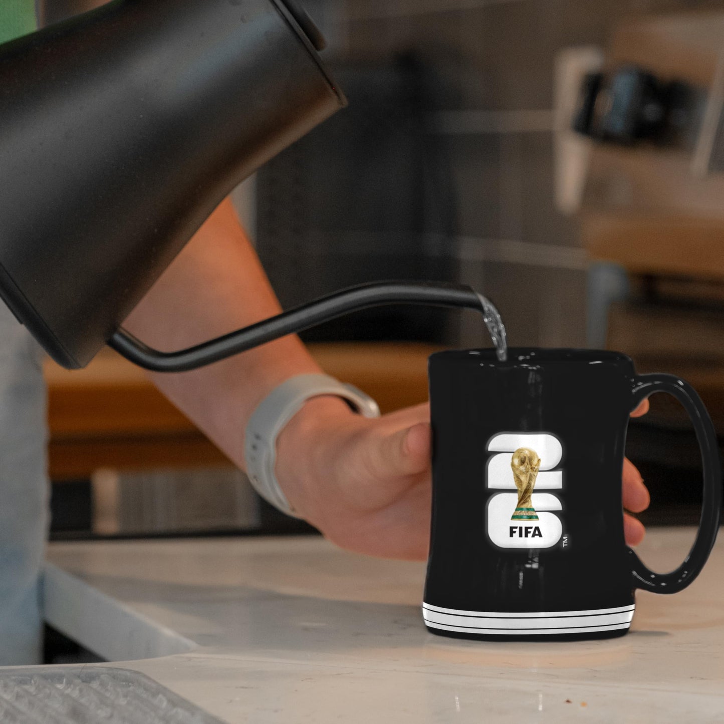 Soccer FIFA World Cup 2026 14oz Sculpted Relief Mug – Bold Ceramic Coffee Cup With Raised Design – Great Gift For Soccer Fans & Collectors