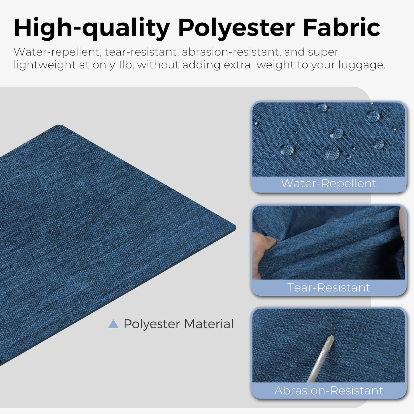 Fmeida 65L Duffle Bag with Shoes Compartment, Foldable Travel Duffel Bags for Men Women, Large Packable Travel Bag Water Repellent & Tear Resistant (Black)