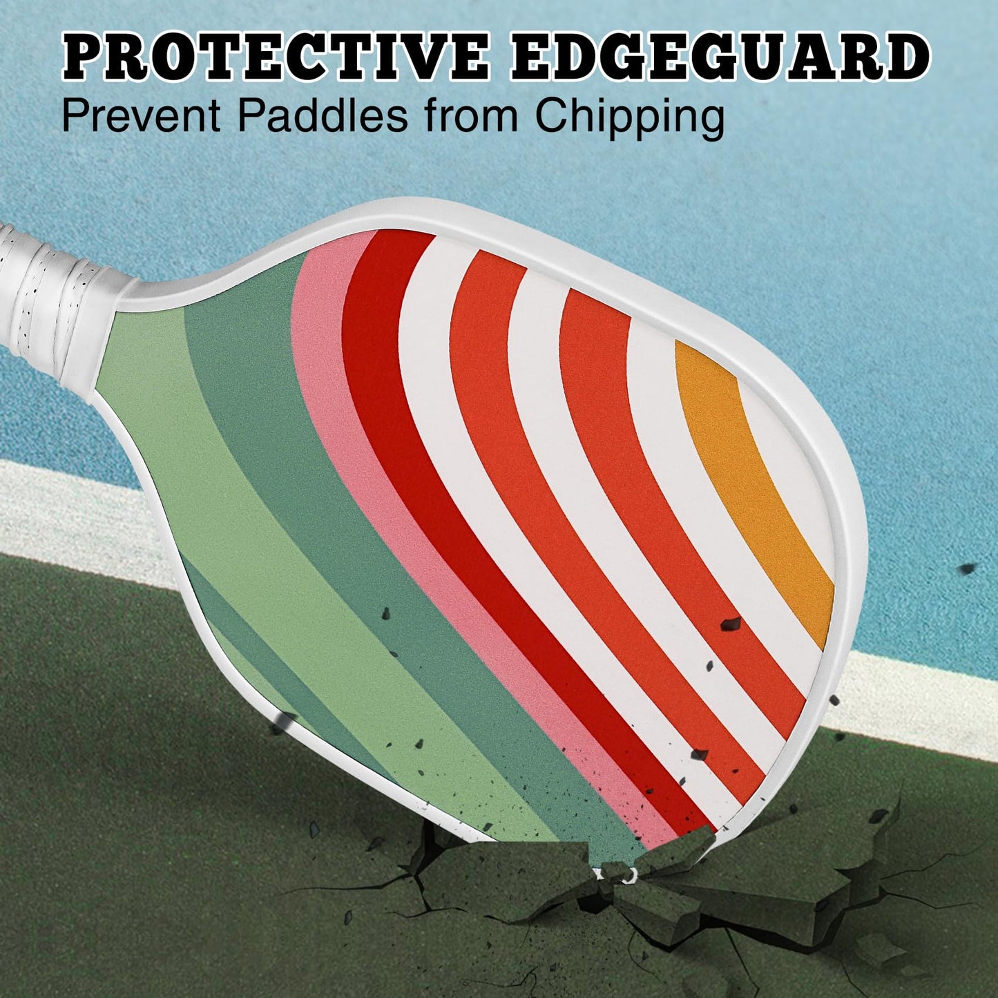 DULCE DOM Pickleball Paddles Set of 2/4 - USAPA Approved, Fiberglass/Carbon Fiber Pickleball Racket with 4 Indoor Outdoor Pickleball Balls and Pickleball Bag, Ideal Pickleball Training Equipment