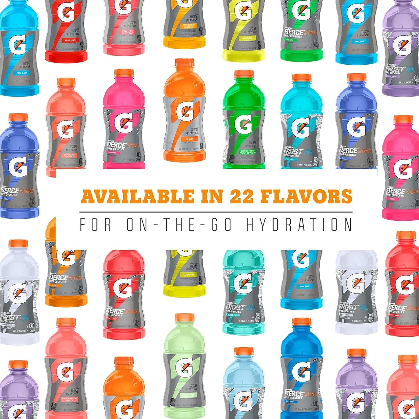 Gatorade Thirst Quencher Sports Drink, Variety Pack, 12 Fl Oz (Pack of 18)